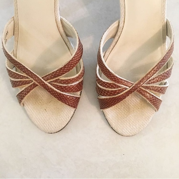 VINTAGE IMPO Snakeskin Brown Vijay Size 6B Heels - Picture 2 of 8